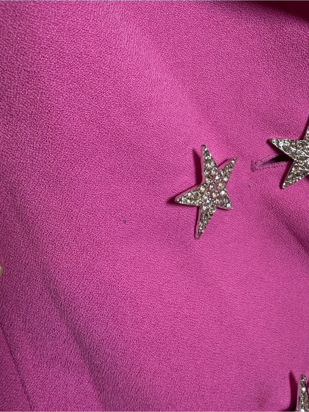 Vintage 80s Solini New York Pink Star Rhinestone Blazer Jacket Western Glam 14 - Picture 6 of 16